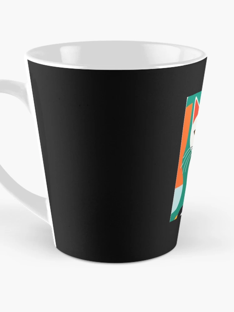 Thumbnail 3 of 4, Coffee Mug, Abstract cat designed and sold by BubbleTextBox.