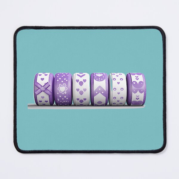 Item preview, rolls of purple tape with different cute patterns designed and sold by MilkyBerryShop.