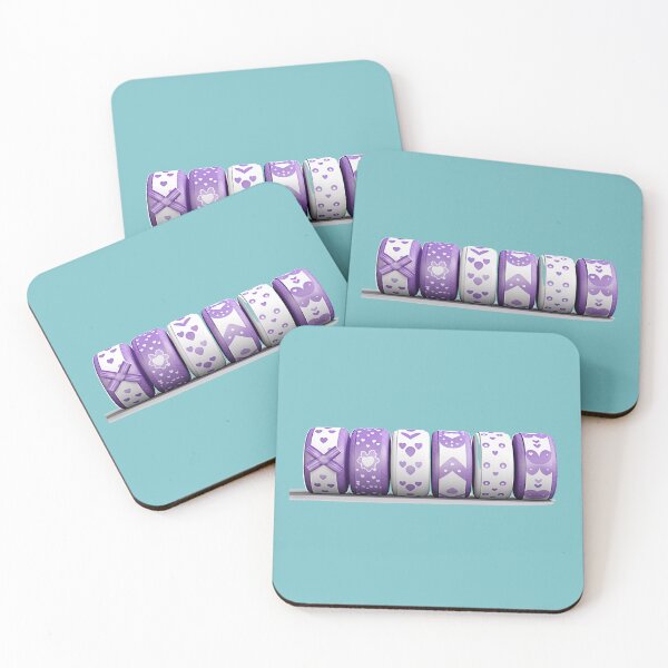 Item preview, rolls of purple tape with different cute patterns designed and sold by MilkyBerryShop.