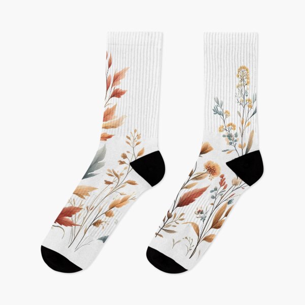 Item preview,  floral pattern art Print of calm beige shades of wildflowers autumn warm colors poster for bedroom designed and sold by naivnoia.