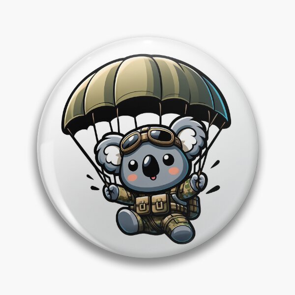 Item preview, Dropbear - Funny Koala Paratrooper designed and sold by Funny Vintage Stickers And T-Shirts.