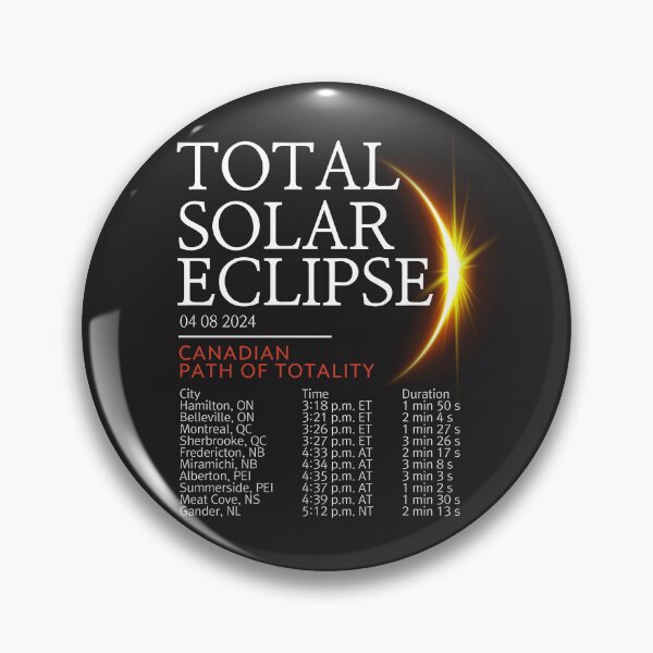 Artikelvorschau, Totale Sonnenfinsternis in Kanada entworfen und verkauft von HowToCanadian.