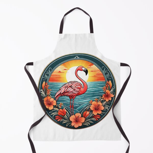 Item preview, Sunset Pink Flamingo by The Ocean with Orchids designed and sold by NautiChic.