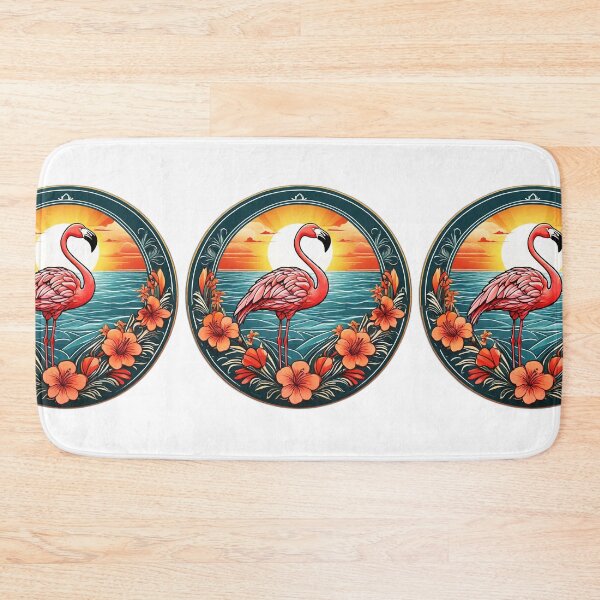Item preview, Sunset Pink Flamingo by The Ocean with Orchids designed and sold by NautiChic.