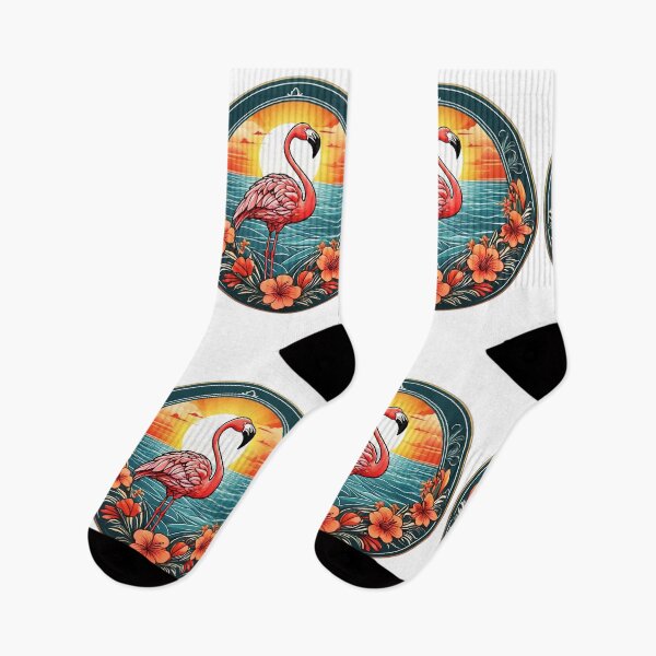 Item preview, Sunset Pink Flamingo by The Ocean with Orchids designed and sold by NautiChic.