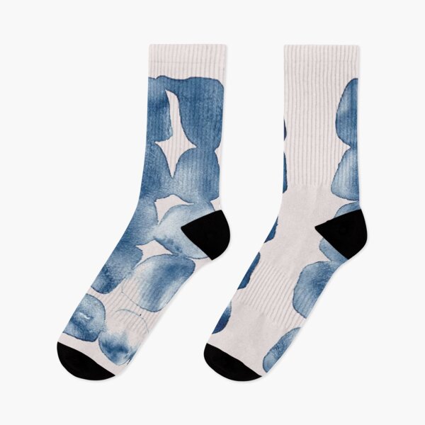 Item preview, Navy Blue Distorted Abstract Print designed and sold by WOWART69.