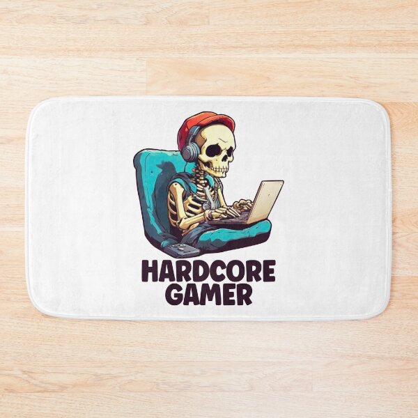 Item preview, Hardcore Gamer, Video Games, Skeleton Gaming, Cool Gamers designed and sold by Porcupine Tees ⭐⭐⭐⭐⭐.