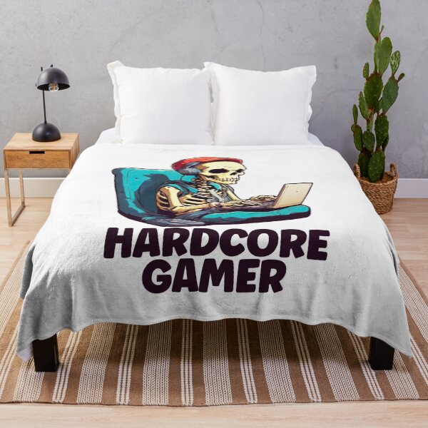 Item preview, Hardcore Gamer, Video Games, Skeleton Gaming, Cool Gamers designed and sold by Porcupine Tees ⭐⭐⭐⭐⭐.