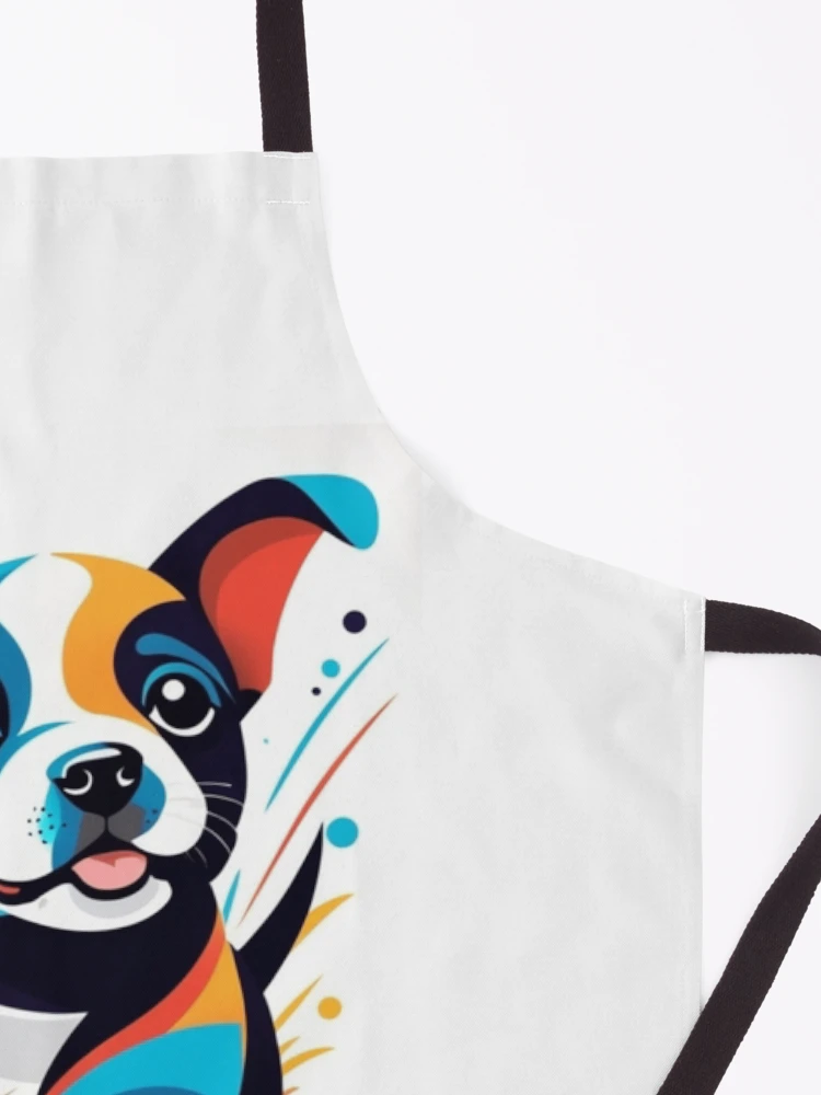 Thumbnail 3 of 6, Apron, Abstract dog designed and sold by BubbleTextBox.
