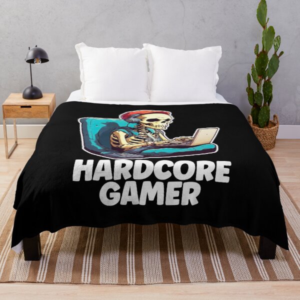 Item preview, Hardcore Gamer, Video Games, Skeleton With Headset, Gaming, Cool Gamers designed and sold by Porcupine Tees ⭐⭐⭐⭐⭐.