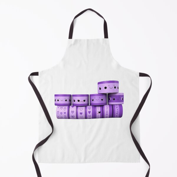 Item preview, several rolls of purple tape with cute face designed and sold by MilkyBerryShop.