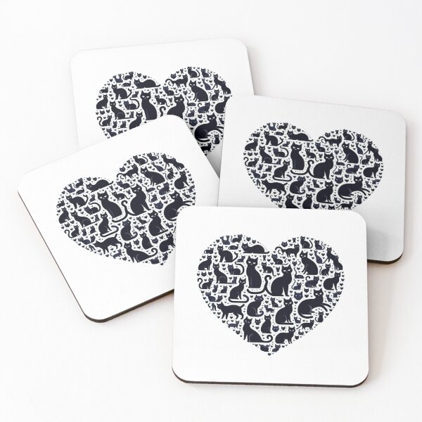 Item preview, black cat, HEART designed and sold by Cabrasco.