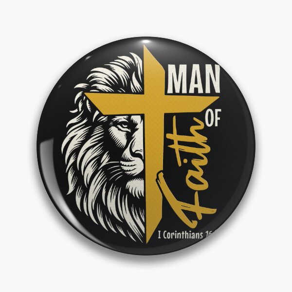 Item preview, Man of Faith (relief, ecru and gold) designed and sold by Margival.
