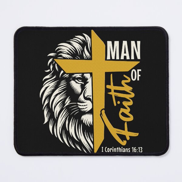 Item preview, Man of Faith (relief, ecru and gold) designed and sold by Margival.