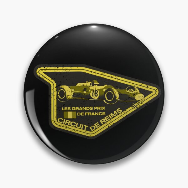 Item preview, Reims circuit French Grand Prix - vintage distressed yellow print designed and sold by retropetrol.
