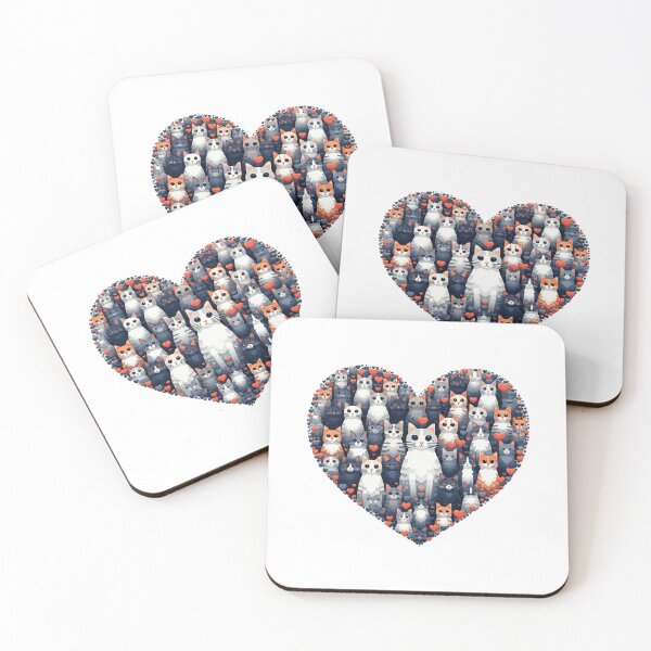 Item preview, cats, HEARTS designed and sold by Cabrasco.