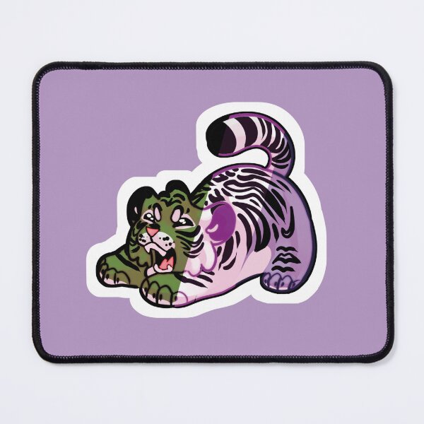 Item preview, Cute Tiger Cub Stretching with Genderqueer Colors designed and sold by ash-in-the-box.