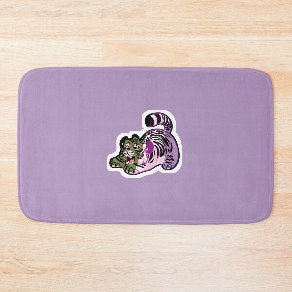 Item preview, Cute Tiger Cub Stretching with Genderqueer Colors designed and sold by ash-in-the-box.
