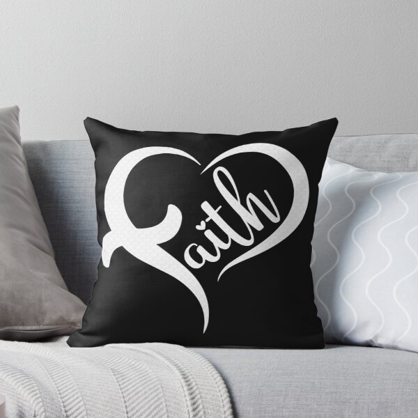 Item preview, Faith, Heart-Shaped Script design (relief, white) designed and sold by Margival.