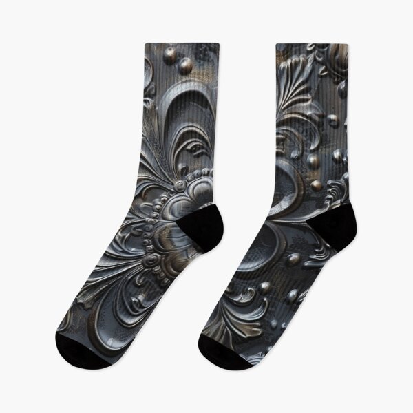 Item preview, Ornate Baroque Floral - Elegant Metallic Embossed Pattern designed and sold by Nicholas Panek.