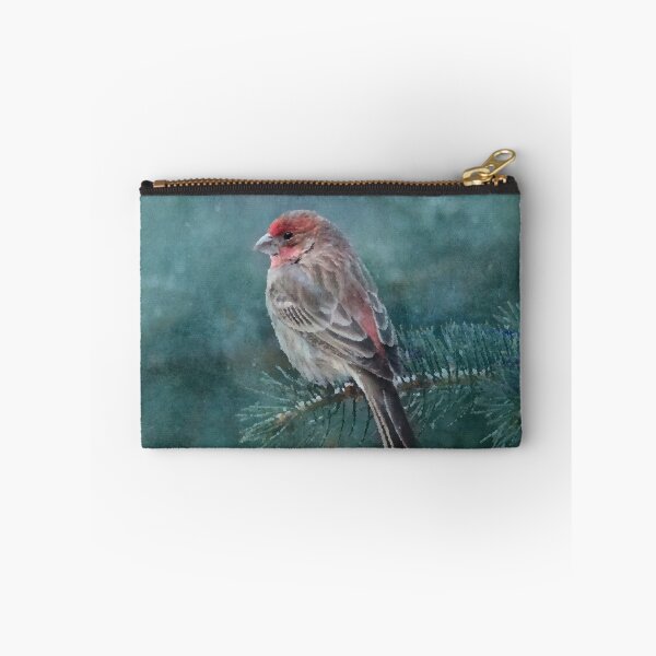 Item preview, Male House Finch in Forest - Digital Watercolor designed and sold by Shauna Kenworthy.