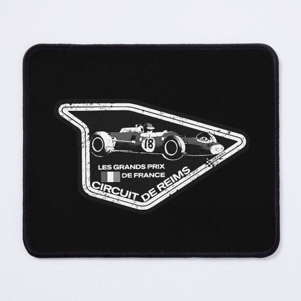 Item preview, Reims circuit French Grand Prix - vintage distressed white print designed and sold by retropetrol.