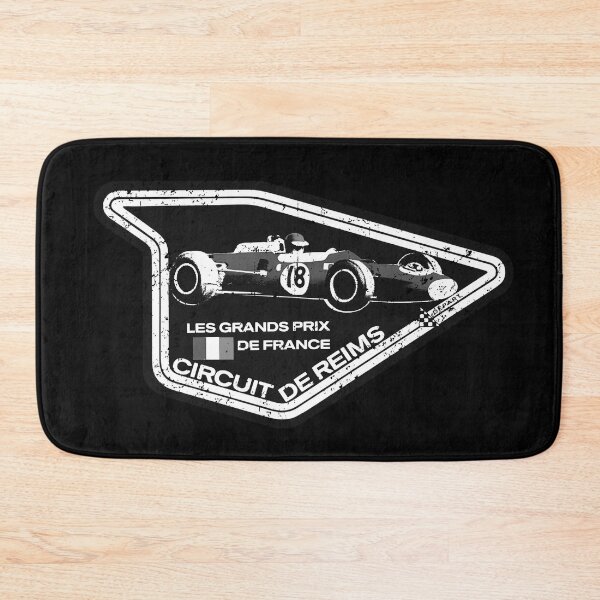 Item preview, Reims circuit French Grand Prix - vintage distressed white print designed and sold by retropetrol.