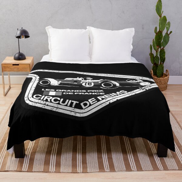 Item preview, Reims circuit French Grand Prix - vintage distressed white print designed and sold by retropetrol.