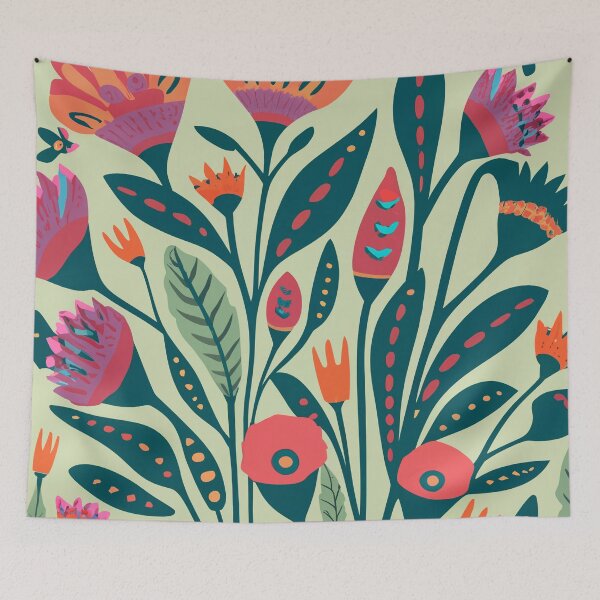 Item preview, Blossom Bazaar Flower Market Art  designed and sold by Tamas Das.