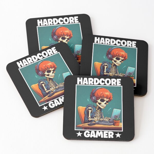Item preview, Hardcore Gamer, Video Games, Geek, Nerd, Skeleton Gaming, Cool Gamers designed and sold by Porcupine Tees ⭐⭐⭐⭐⭐.