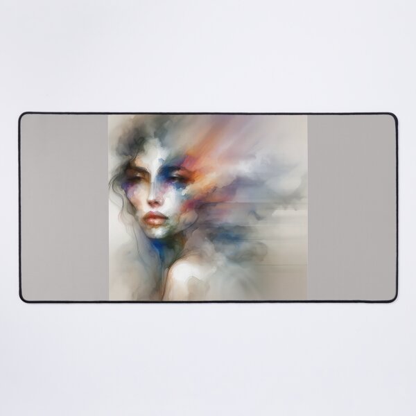 Item preview, Woman created with watercolors, featuring blurred and fluid effects designed and sold by AndreaMart.
