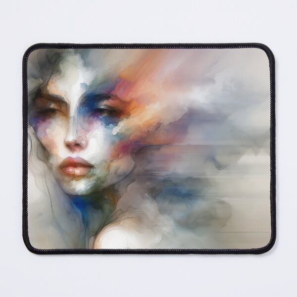Item preview, Woman created with watercolors, featuring blurred and fluid effects designed and sold by AndreaMart.