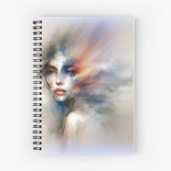 Item preview, Woman created with watercolors, featuring blurred and fluid effects designed and sold by AndreaMart.