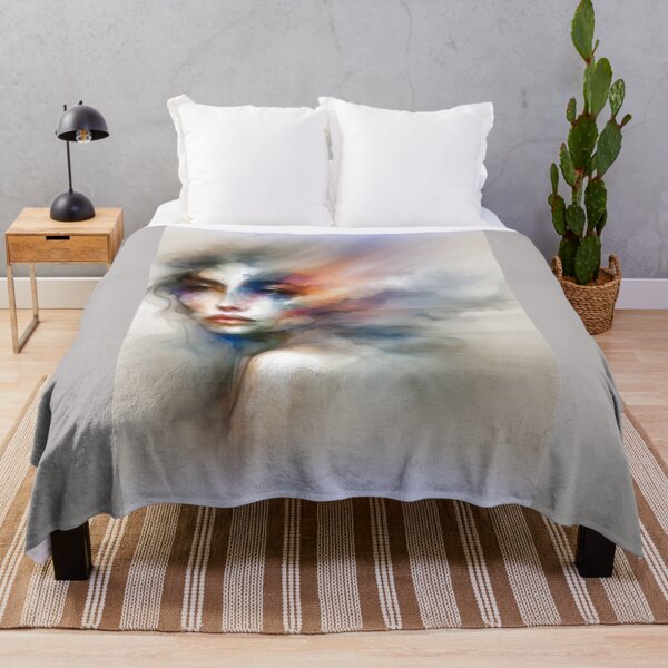 Item preview, Woman created with watercolors, featuring blurred and fluid effects designed and sold by AndreaMart.