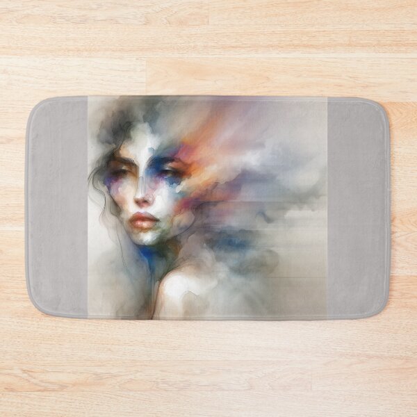 Item preview, Woman created with watercolors, featuring blurred and fluid effects designed and sold by AndreaMart.