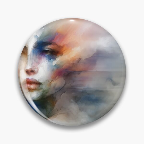 Item preview, Woman created with watercolors, featuring blurred and fluid effects designed and sold by AndreaMart.