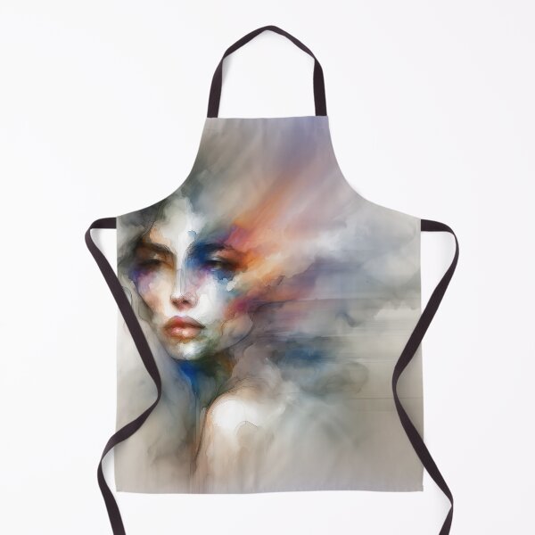 Item preview, Woman created with watercolors, featuring blurred and fluid effects designed and sold by AndreaMart.