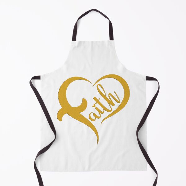 Item preview, Faith, Heart-Shaped Script design (relief, gold) designed and sold by Margival.