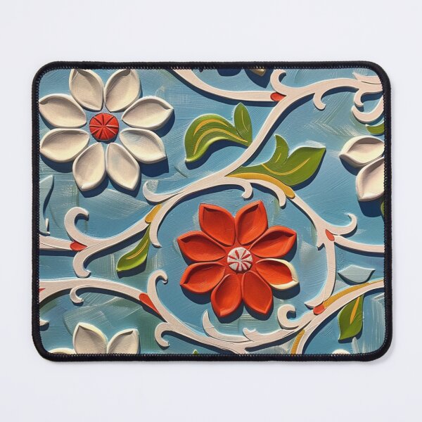 Item preview, Floral Arabesque - Colorful Botanical Bas-Relief designed and sold by Nicholas Panek.