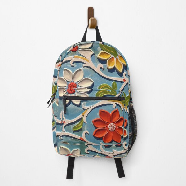 Item preview, Floral Arabesque - Colorful Botanical Bas-Relief designed and sold by Nicholas Panek.