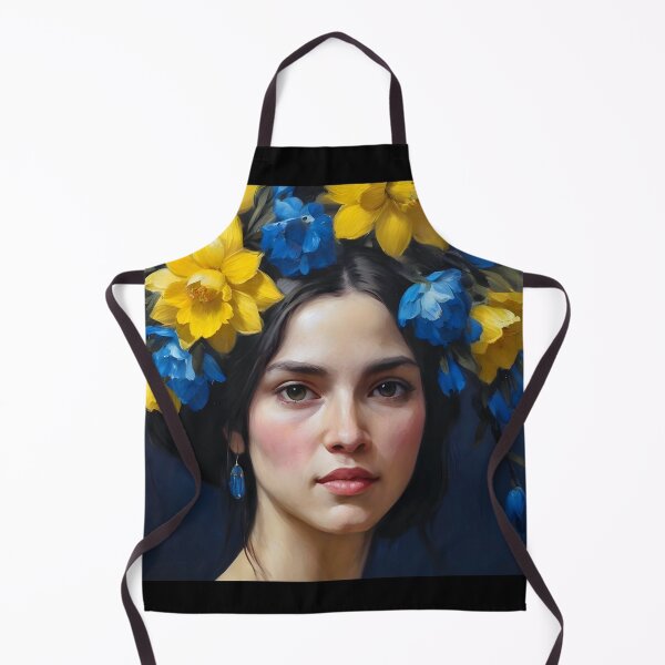 Item preview, Ukrainian woman with flowers on a dark background designed and sold by IgorNevzgliad.