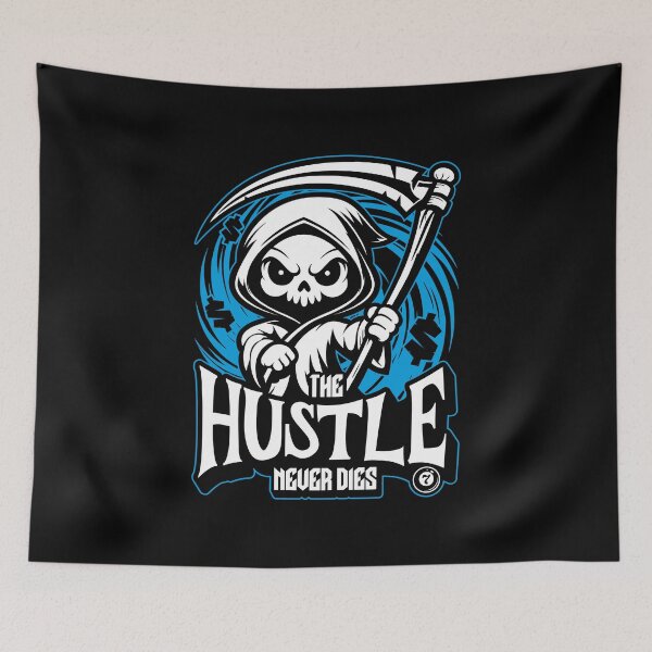 Item preview, The hustle never dies designed and sold by GarmentMonkeyCo.