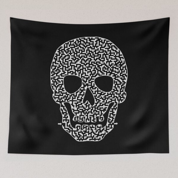 Item preview, Grinning White Skull Maze designed and sold by gorff.