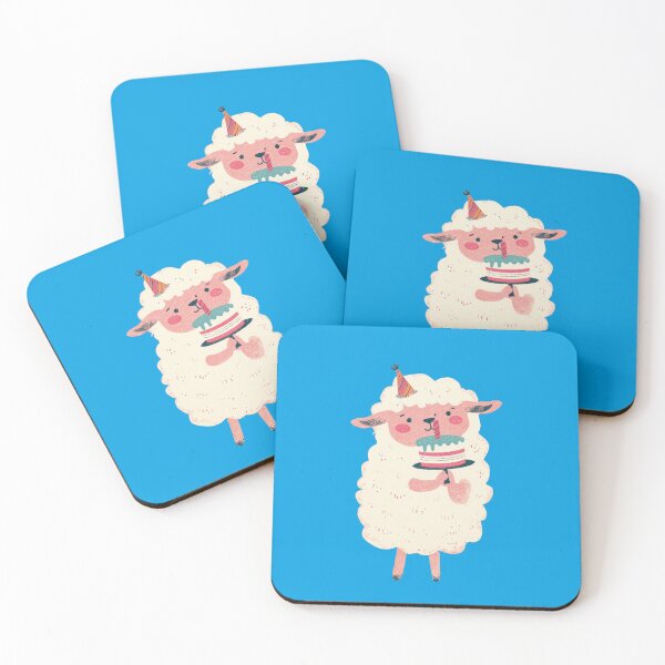 Item preview, cute sheep, happy birthday designed and sold by Mauswohn.