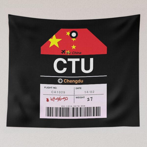 Item preview, Chengdu Airline Luggage Tag designed and sold by RabbitK.