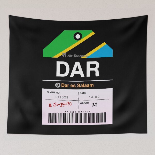Item preview, Dar es Salaam Airline Luggage Tag designed and sold by RabbitK.
