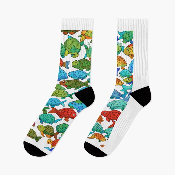 Item preview, Coloured fish n' turtly things pattern designed and sold by Andykinoz.