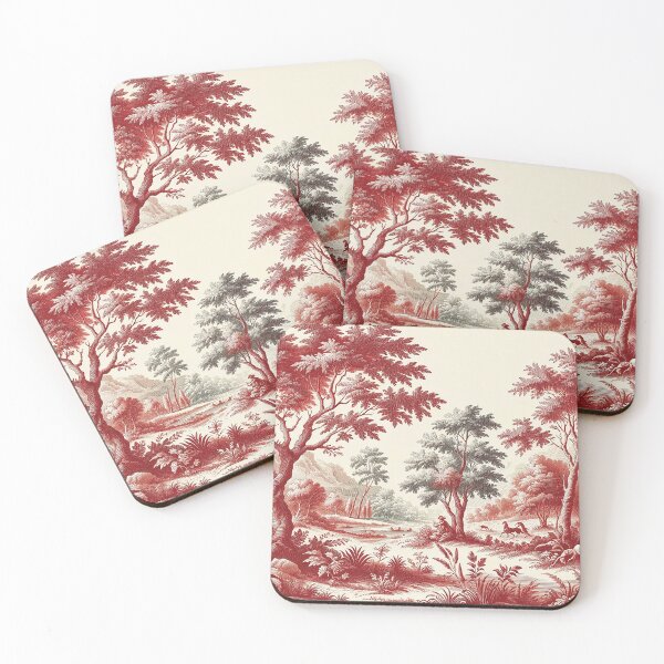 Item preview, Toile de Jouy Tale,  Rustic Countryside Toile Print designed and sold by Gold Turtle  Lina.