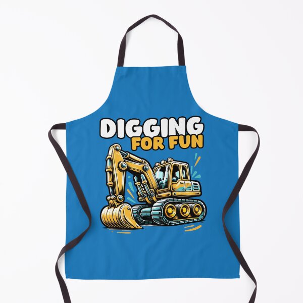 Item preview, Yellow Excavator Cartoon Vehicle Funny Saying – Digging for Fun designed and sold by Infinitee8hirts.