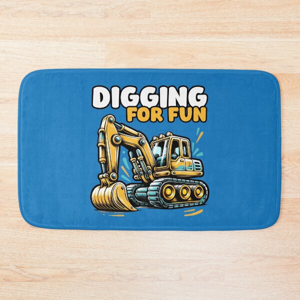 Item preview, Yellow Excavator Cartoon Vehicle Funny Saying – Digging for Fun designed and sold by Infinitee8hirts.